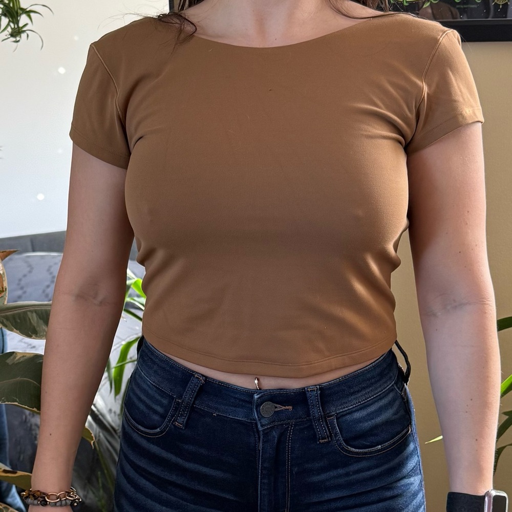American Eagle Outfitters Brown Crop Top